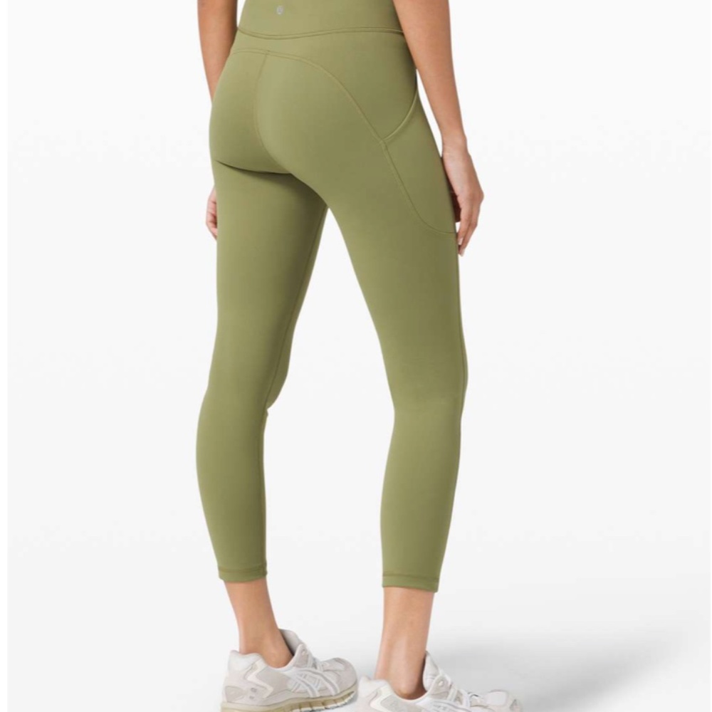 Green Lululemon Invigorate High Rise Tight 25”